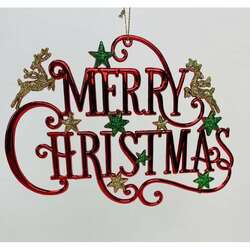 Item 302041 thumbnail Red/Gold/Green Merry Christmas Ornament