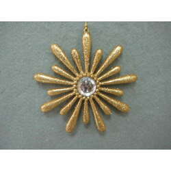 Item 302199 thumbnail Gold Flower With Jewel Ornament