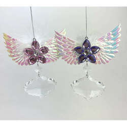 Item 302345 thumbnail Purple Wing Feather With Drop Ornament