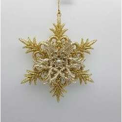 Item 302373 thumbnail Light Gold/Silver Flower Ornament