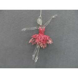 Item 303064 Pink/Clear Ballerina Ornament
