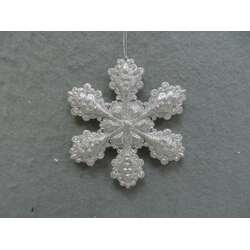Item 303094 thumbnail Champagne Silver Snowflake Ornament