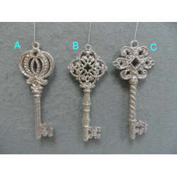 Item 303127 thumbnail Silver Key Ornament