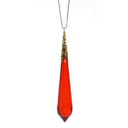 Item 312077 thumbnail Red Faceted Drop Ornament