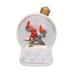 Item 322022 Cardinal Trio Ornament Glitter Lantern