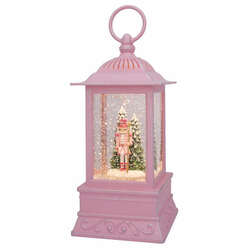 Item 322034 Pink Surgerplum Nutcracker Glitter Lantern