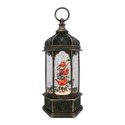 Item 322039 Cardinal Trio Gazebo Glitter Lantern