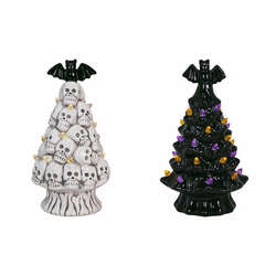 Item 322091 thumbnail Skull/Bat Halloween Ceramic Tree