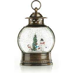 Item 322138 thumbnail Lighted Snowman Family Snow Globe Lantern