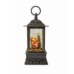 Item 322154 Santa With Girl On Lap Glitter Water Lantern