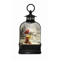 Item 322223 Cardinal Wide Dome Glitter Lantern