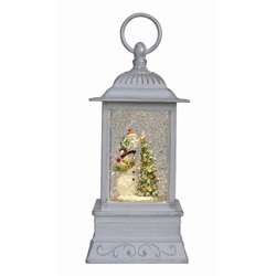 Item 322249 Snowman Family Glitter Lantern