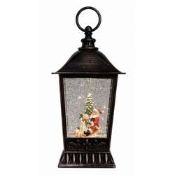 Item 322250 Santa/Snowman Glitter Lantern