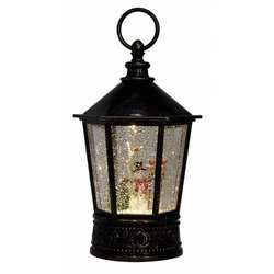 Item 322252 thumbnail Snowman With Broom Hexagon Glitter Lantern