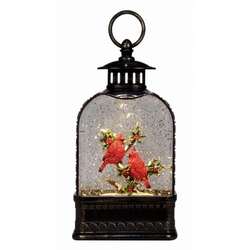 Item 322256 Cardinal Dome Glitter Lantern