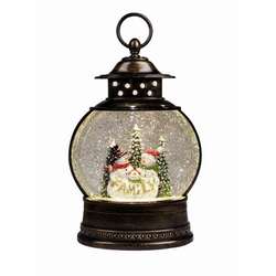 Item 322261 Snowman Family Fishbowl Glitter Lantern