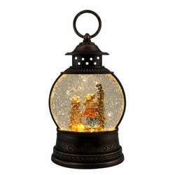 Item 322335 thumbnail Fall Scarecrow Fishbowl Glitter Lantern