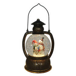 Item 322336 thumbnail BIRCH SNOWMAN FAMILY GLITTER LANTERN