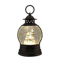Item 322343 thumbnail Snowman Family With Cardinal Glitter Lantern