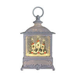 Item 322349 thumbnail JOY, PEACE AND HOPE CARDINAL BIRDHOUSE GLITTER LANTERN