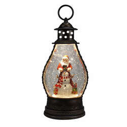 Item 322352 SANTA AND SNOWMAN GLITTER LANTERN