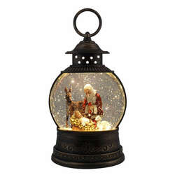 Item 322353 SANTA NATIVITY FISHBOWL GLITTER LANTERN