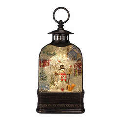 Item 322355 thumbnail SNOWMAN AND FRIENDS DOME GLITTER LANTERN