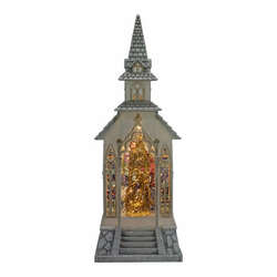 Item 322356 CHURCH NATIVITY GLITTER LANTERN