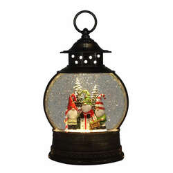 Item 322363 SNOWMAN FAMILY FISHBOWL GLITTER LANTERN