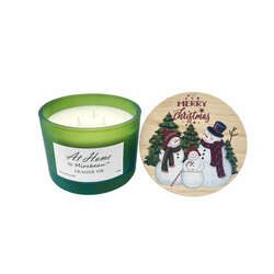 Item 322460 12oz Christmas Snowman Candle