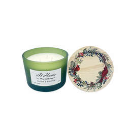 Item 322463 12oz Cardinal Wreath Candle