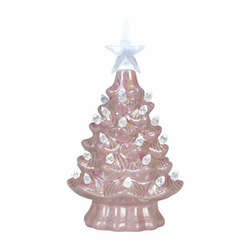 Item 322569 thumbnail Pink Pearlized Ceramic Light Up Tree
