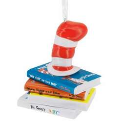 Item 333875 thumbnail Dr. Seuss Hat On Books Ornament