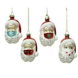 Item 360025 thumbnail Santa With Face Mask Ornament
