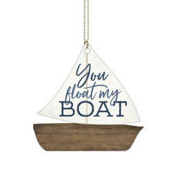 Item 364101 You Float My Boat Charm / Ornament