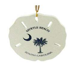 Item 396149 thumbnail Myrtle Beach Sand Dollar With Beach Scene Ornament