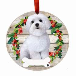 Item 407337 thumbnail MALTESE FB WREATH ORNAMENT