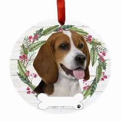 Item 407341 thumbnail BEAGLE WREATH ORNAMENT
