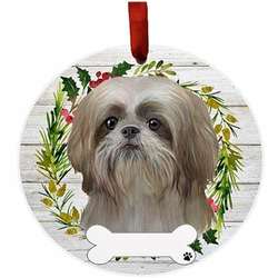 Item 407348 thumbnail Tan Shih Tzu Wreath Ornament