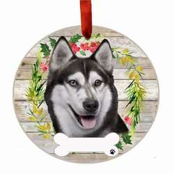 Item 407350 thumbnail SIBERIAN HUSKY WREATH ORNAMENT
