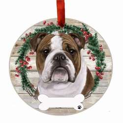 Thumbnail Bulldog Wreath Ornament