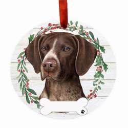Thumbnail German Shothaired Pointer Wreath Ornament