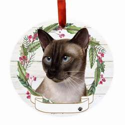 Item 407402 thumbnail SIAMESE CAT WREATH ORNAMENT
