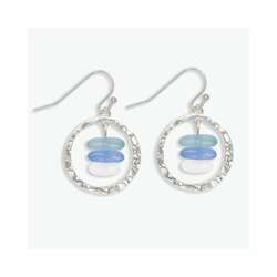 Item 418054 thumbnail Silver With Blue Sea Glass Earrings