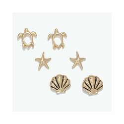 Item 418076 thumbnail Gold Turtle/Starfish/Shell Earrings