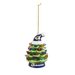 Item 420353 thumbnail Los Angeles Rams Tree with Santa Hat Ornament