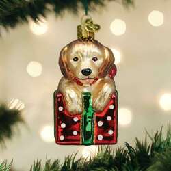 Item 425085 thumbnail Golden Puppy Surprise Ornament