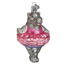 Item 425175 Twinkle Toes Hippo Ballerina In Pink Outfit Ornament