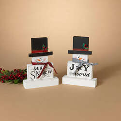 Item 431149 thumbnail Wood Snowman Block