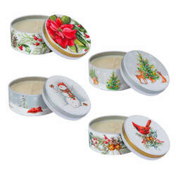 Item 431231 Decorative Tin Scented Wax Candle